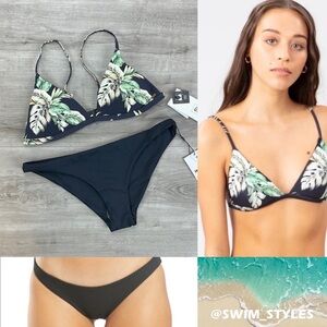 ☀️HURLEY☀️RIP CURL☀️ PALMETTO FIXED TRI QUICK DRY BOTTOM BIKINI SET